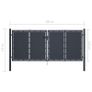 Garden Gate Steel 300x125 cm Anthracite Image 5