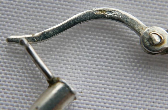 Vintage 925 Sterling Silver Hoop Earrings Large Classic Hoop Gift 5,67g