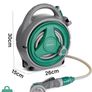 12m Water Pipe +2m Leader Hose, Hose Pipe Reel with 8 Adjustable Spray Gun Nozzles, Manual Retractable Garden Water Hose Reel,Outdoor Hose Reel Set for Garden Patios,Balconies Image 3