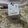 ladies Zara beige crop top size medium bnwt Image 2