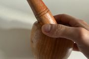 Small wood mortar