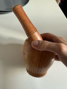 Small wood mortar