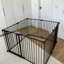 Large 8-Panel Black Metal Baby/Toddler Playpen. / Safety Gate - New Image 4