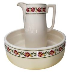 ceramic pitcher/jug & bowl