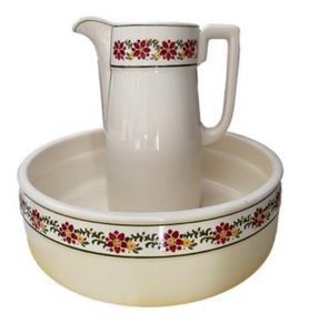 ceramic pitcher/jug & bowl