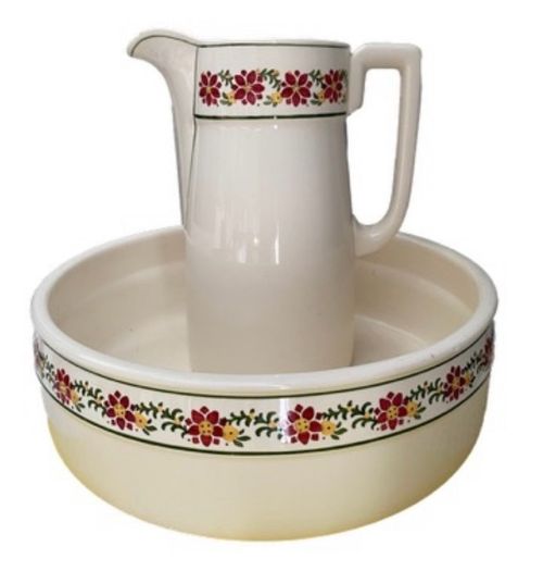 ceramic vintage wash bowls & matching pitchers