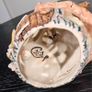 ..PRICE DROP  ..  Whimsical Ceramic Fairy House Tealight Holder, Studio Pottery from Ireland by Cara Turner / Artist Signed Image 10
