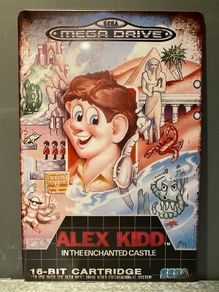 Alex Kidd Tin Metal sign