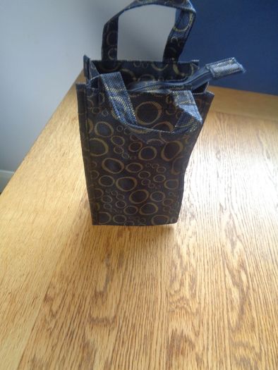 Black & Gold Woven Storage/Gift Bags x 2 for Sale