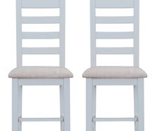 Lemuel Ladderback Fabric Dining Chair (Set of 2)