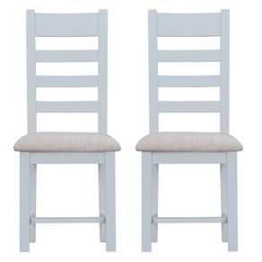 Lemuel Ladderback Fabric Dining Chair (Set of 2)
