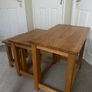 Solid oak nest of tables Image 3