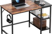 NEW SALE |  Office Desk, Computer Desk With Bookshelf, 100 x 50 x 75 cm Study Writing PC Desk for Home Working with Storage Shelves, Desks &amp; Workstations for Home Office