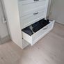 White 4-drawer chest of drawers 103x82x50cm Image 2