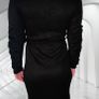 Red / Black Dress with a Belt Image 2