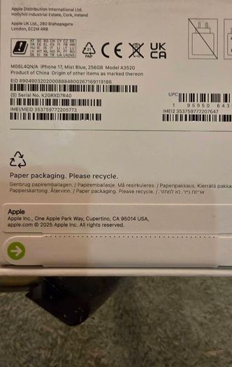 Apple Iphone 17 256GB IRISH
