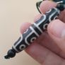 Antique Himalayan Tibetan 12 Eyes Agate Dzi Bead Amulet Pendant Necklace Image 4