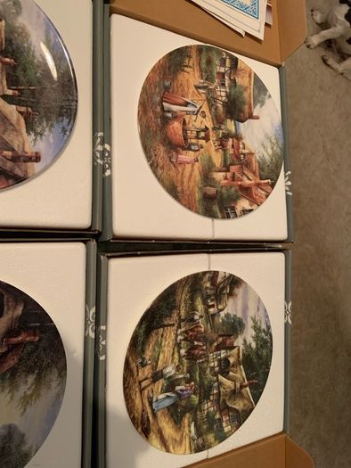Thatched farming plates