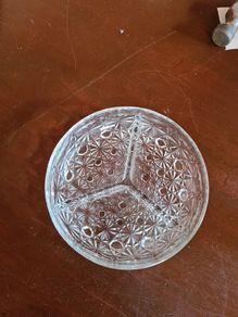 vintage glass serving dish