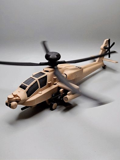AH-64 Apache Helicopter 3D Printed (Free Postage)