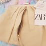 Handbag leather cream Zara Image 3