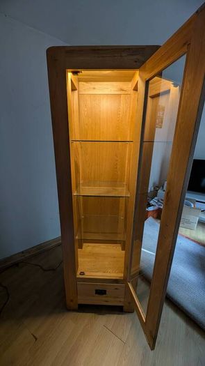 wood cabinet with light