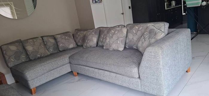 couch and footrest