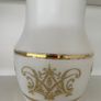 Glass Ceiling light Shade Vintage. Milky Finish With Gold Tones And Gold Frost Detail & Gold  Trim. Is really Beautiful Hung Image 5