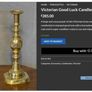 Edwardian Brass Candle Sticks Image 10