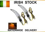 2x 12V Black Motorcycle Indicators Turn Signal Light