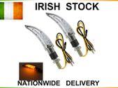 2x 12V Black Motorcycle Indicators Turn Signal Light