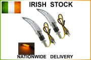2x 12V Black Motorcycle Indicators Turn Signal Light