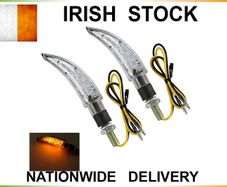 2x 12V Black Motorcycle Indicators Turn Signal Light