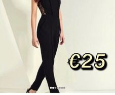 Lipsy Kardashian Kollection Black Lace Side Slim Fit Jumpsuit Playsuit Dress Up 8