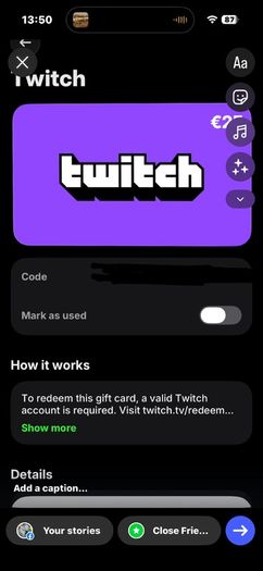 Twitch credit