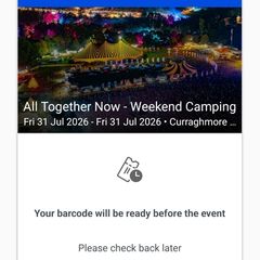 One x ATN Weekend Camping Tickey