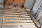 As New - Very Solid 4Ft Small Double Wooden Bed Frame - Can Deliver