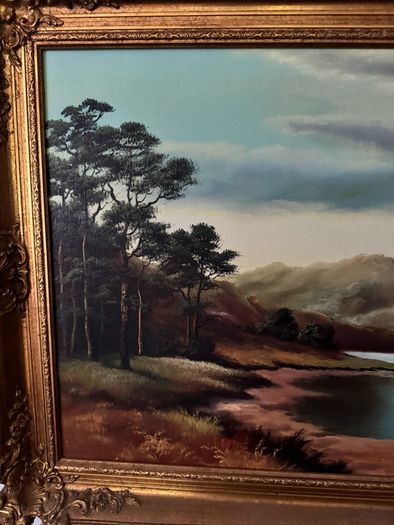 Large Original Oil Painting by Wendy Reeves (b. 1944) - Scottish Highland Landscape