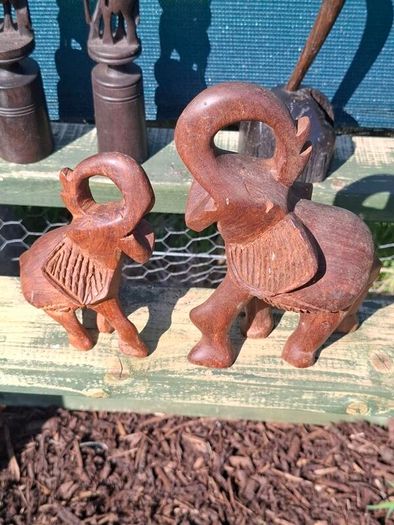 Hand carved Elephants