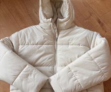 Nike cream puffer jacket