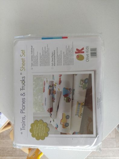 Olive Bed Set ( Single) Trains Planes & Trucks