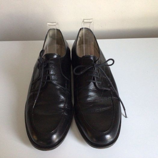 Mens Paulo Bellini Black all leather Formal lace up shoes size 8.5