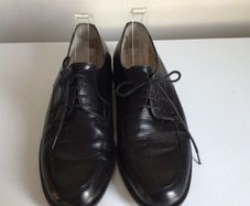 Mens Paulo Bellini Black all leather Formal lace up shoes size 8.5