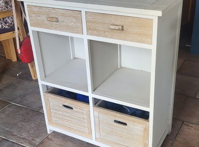 Hall console with drawers and shelves