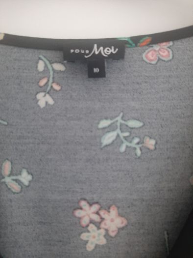 Floral black top