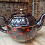 vintage ALB  teapot, Brown Betty, Redware Image 3