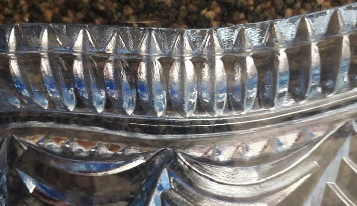 TRAY - Art Deco - Blue Glass