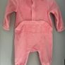 Willow by Leigh Tucker pink velour with floral details all in one size 3-6 months EUC Image 4