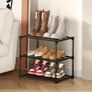 Space Saving Shoe Storage Organiser,Metal Storage Rack, Easy Assembly & Strong Design, Stackable Shoe Shelf, for Hallway, Living Room, Bedroom,Black Image 2