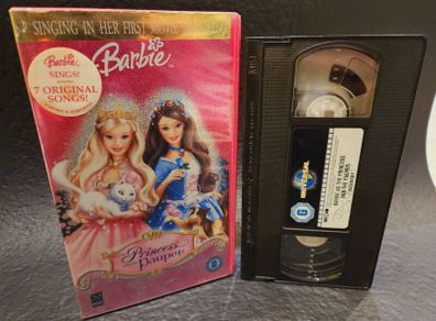 Rare Barbie The Princess and The Pauper Vhs Pal